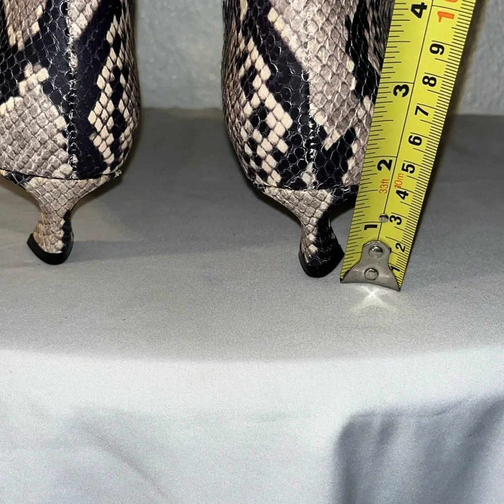Gianni Bini Gray and Cream Over the Knee Boots
